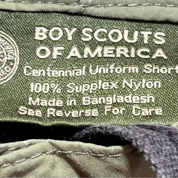 Boy Scouts Of America Centennial Uniform Cargo Shorts Mens Size Small Green - Picture 5 of 13